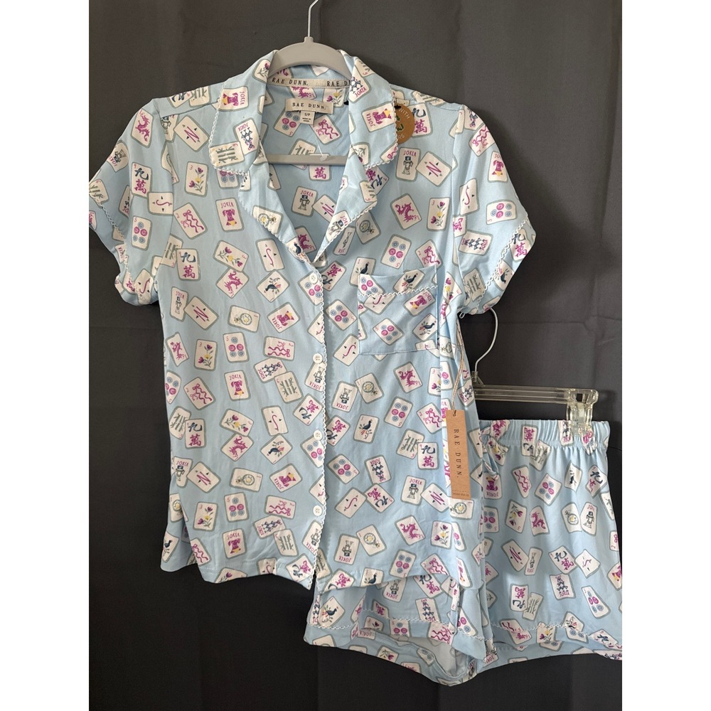 Rae Dunn Mahjong Pajama Set